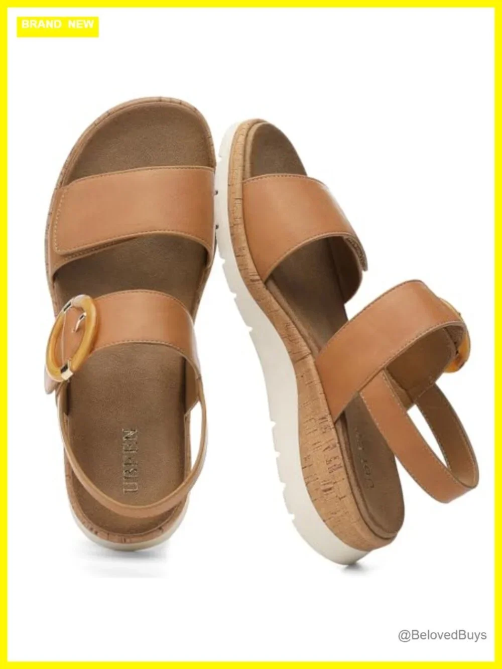 Womens Low Wedge Sandals Arch Support Dual Adjustable Straps Open Toe